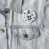 Badge Rond 5 Cm Fille de Bretonne (En situation)