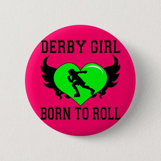 Badge Rond 5 Cm Fille de Derby (Devant)