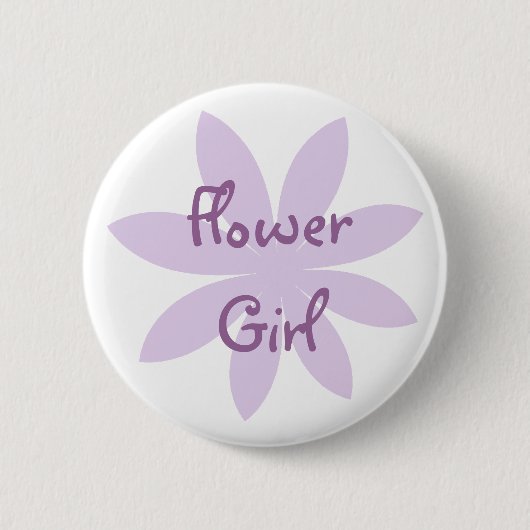 Badge Rond 5 Cm Fille de Fleur de marguerite violette (Devant)