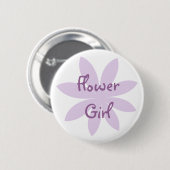 Badge Rond 5 Cm Fille de Fleur de marguerite violette (Devant & derrière)