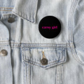 Badge Rond 5 Cm Fille de Forain Classique (En situation)