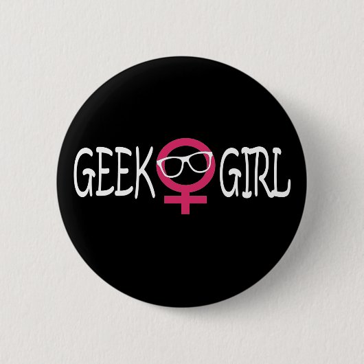 Badge Rond 5 Cm Fille de geek (Devant)