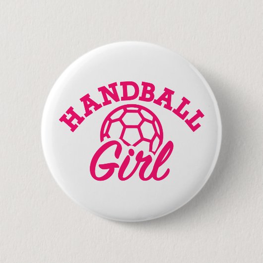 Badge Rond 5 Cm Fille de handball (Devant)