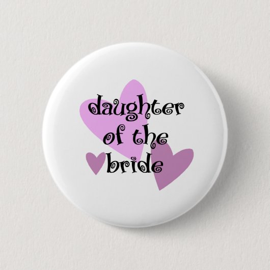 Badge Rond 5 Cm Fille de la jeune mariée (Devant)