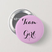 Badge Rond 5 Cm fille de l'équipe - bouton du parti (Devant & derrière)