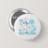 Badge Rond 5 Cm Fille de patineur (Devant & derrière)