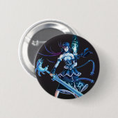 Badge Rond 5 Cm Fille de pirate d'Anime (Devant & derrière)