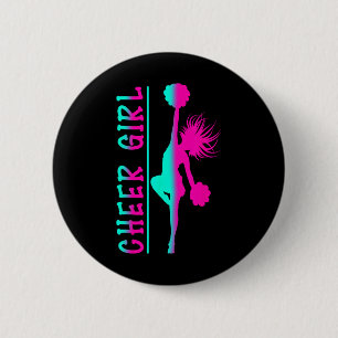 Badge Rond 5 Cm Fille de pom-pom girl Cheerleading Femmes applaudi