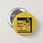 Badge Rond 5 Cm Fille de rouleau (Devant & derrière)