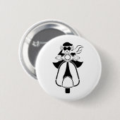 Badge Rond 5 Cm Fille de scooter (Devant & derrière)