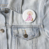 Badge Rond 5 Cm Fille de Soother de bébé (En situation)