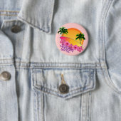 Badge Rond 5 Cm Fille de surfer (En situation)
