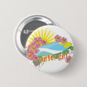 Badge Rond 5 Cm fille de surfer (Devant & derrière)