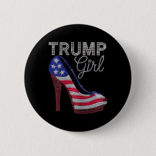 Badge Rond 5 Cm Fille de Trump Stilettos Talon haut Drapeau améric