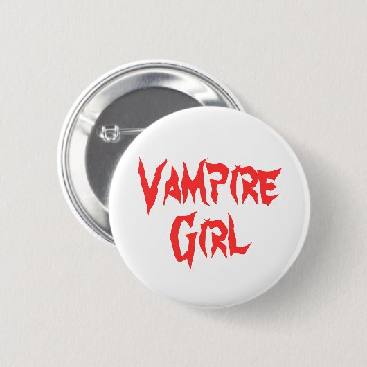Badge Rond 5 Cm Fille de vampire (Devant & derrière)
