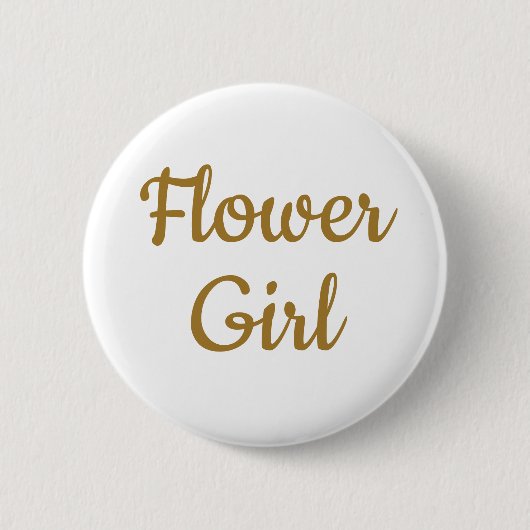 Badge Rond 5 Cm Fille des fleurs de mariage (Devant)