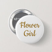 Badge Rond 5 Cm Fille des fleurs de mariage (Devant & derrière)