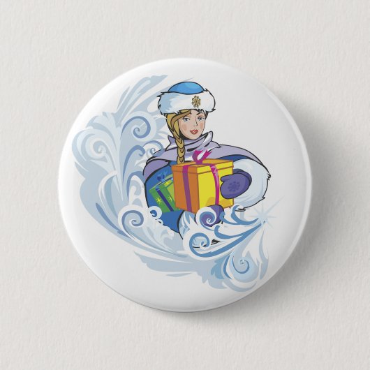 Badge Rond 5 Cm Fille des neiges (Devant)