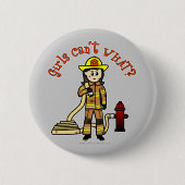 Badge Rond 5 Cm Fille des pompiers (Devant)