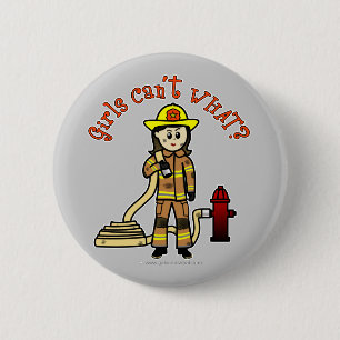Badge Rond 5 Cm Fille des pompiers