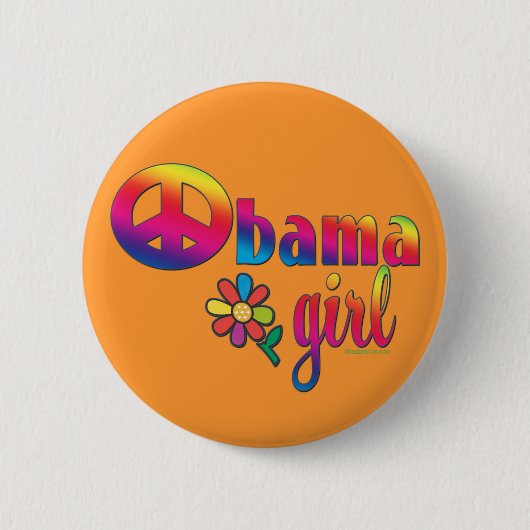 Badge Rond 5 Cm Fille d'Obama (Devant)