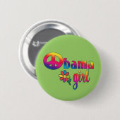Badge Rond 5 Cm Fille d'Obama (Devant & derrière)