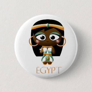 Badge Rond 5 Cm Fille égyptienne antique