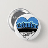 Badge Rond 5 Cm Fille estonienne (Devant & derrière)
