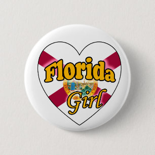 Badge Rond 5 Cm Fille Floride