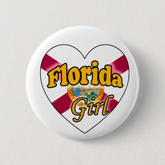 Badge Rond 5 Cm Fille Floride (Devant)