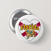 Badge Rond 5 Cm Fille Floride (Devant & derrière)