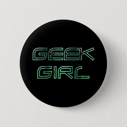 Badge Rond 5 Cm fille geek (Devant)