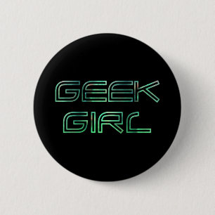 Badge Rond 5 Cm fille geek