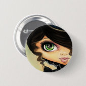 Badge Rond 5 Cm Fille gothique - Mina (Devant & derrière)