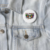 Badge Rond 5 Cm Fille Halloween (En situation)