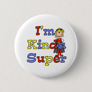 Badge Rond 5 Cm Fille, je suis plutôt super