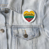 Badge Rond 5 Cm Fille lituanienne (En situation)