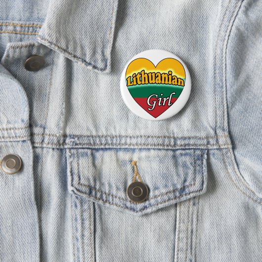 Badge Rond 5 Cm Fille lituanienne (En situation)