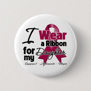 Badge Rond 5 Cm Fille - Myélome multiple ruban