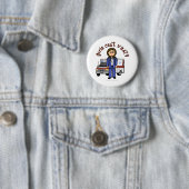 Badge Rond 5 Cm Fille paramétrique légère (En situation)