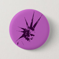 Fille pourpre de punk de Mohawk