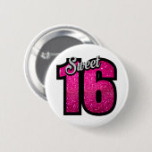 Badge Rond 5 Cm Fille rose de fête d'anniversaire des parties (Devant & derrière)