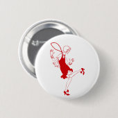 Badge Rond 5 Cm fille rouge (Devant & derrière)