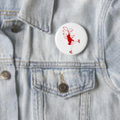 Badge Rond 5 Cm fille rouge (En situation)