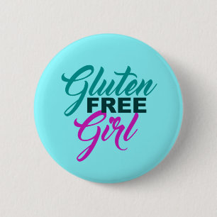Badge Rond 5 Cm Fille sans gluten