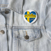Badge Rond 5 Cm Fille suédoise (En situation)