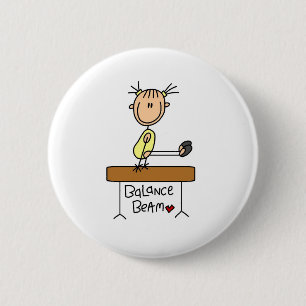 Badge Rond 5 Cm Fille sur le faisceau d'équilibre