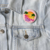 Badge Rond 5 Cm Fille surfeuse (En situation)
