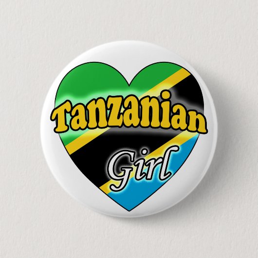 Badge Rond 5 Cm fille tanzanienne (Devant)