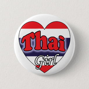 Badge Rond 5 Cm Fille thaïlandaise